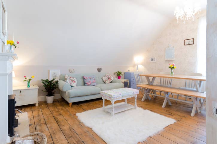 lounge with sofa and table